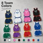 Custom Name Number Basketball Jersey Set, White Black Gold Contrast Uniform