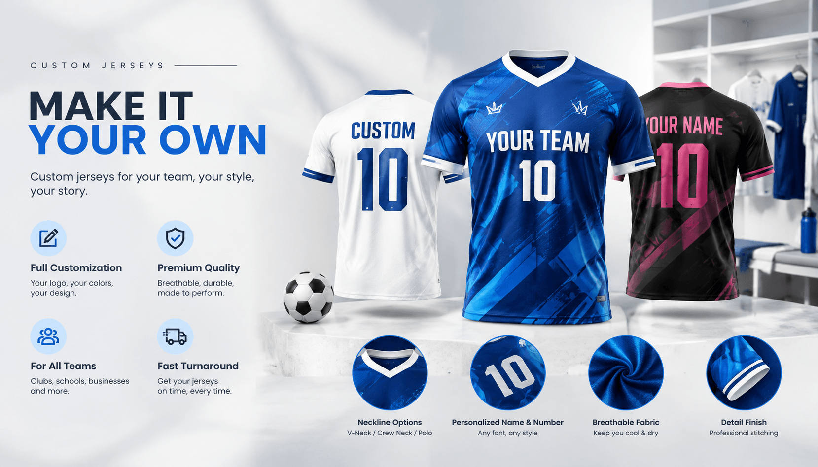 Custom Team Jerseys with Names & Numbers | RosterRig